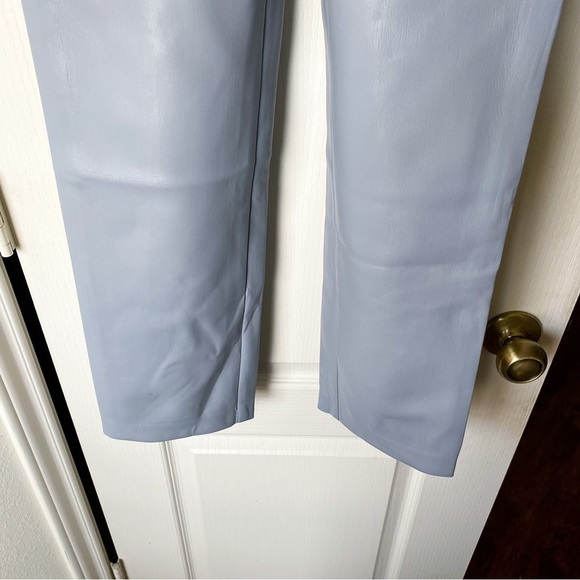 Aritzia Pant Melina High-Rise Straight-Leg Vegan-Leather Marble Grey 2 NWT - Picture 5 of 8